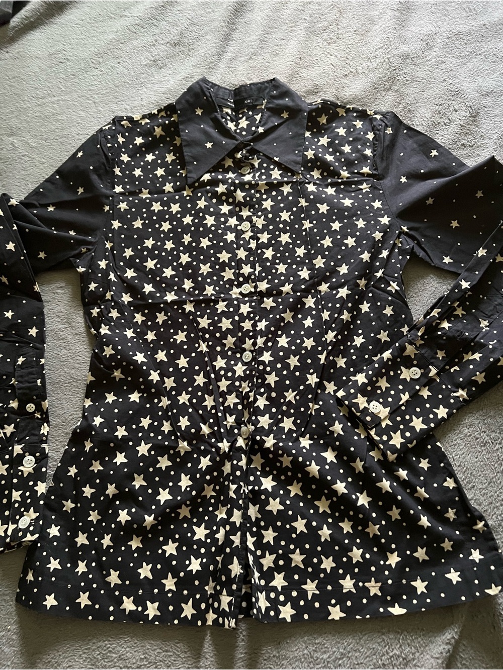 Marc Jacobs Black Star Print Button-Down Shirt